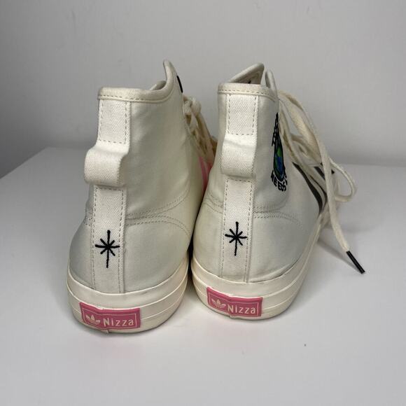 Adidas Nizza Hi RF André Saraiva The World Needs Love Cream Sneakers 11.5 - Picture 5 of 7